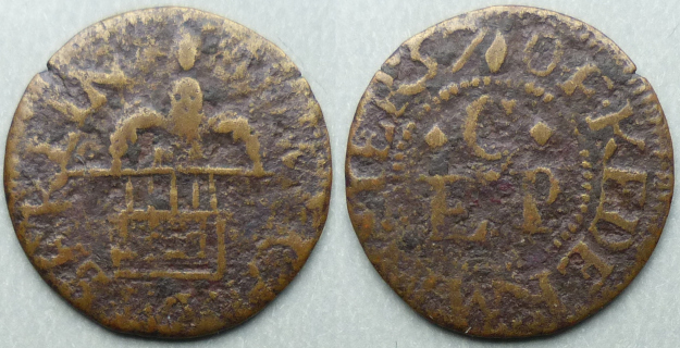 Kidderminster, Edwd Chamberlin 1657 farthing